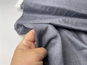 Fastvævet bomuld/polyester - flot denimblå og meleret udtryk
